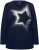 Ulla Popken Sequined Star Rolled Edge Sweater Navy - Mikiny & mikiny s kapucí - 
