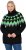 Ulla Popken Neon Alpine Pattern Long Sleeve Turtleneck Sweater Apple Green - Mikiny & mikiny s kapucí - 