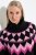 Ulla Popken Neon Alpine Pattern Long Sleeve Turtleneck Sweater Light Pink - Mikiny & mikiny s kapucí - Pohodlné mikiny, hoodie a pleteniny