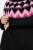 Ulla Popken Neon Alpine Pattern Long Sleeve Turtleneck Sweater Light Pink - Mikiny & mikiny s kapucí - Pohodlné mikiny, hoodie a pleteniny