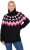 Ulla Popken Neon Alpine Pattern Long Sleeve Turtleneck Sweater Light Pink - Mikiny & mikiny s kapucí - 