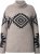 Ulla Popken Aztec Pattern Turtleneck Sweater Pebble Grey - Mikiny & mikiny s kapucí - 