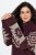 Ulla Popken Aztec Pattern Turtleneck Sweater Plum - Mikiny & mikiny s kapucí - Pohodlné mikiny, hoodie a pleteniny