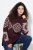 Ulla Popken Aztec Pattern Turtleneck Sweater Plum - Mikiny & mikiny s kapucí - Pohodlné mikiny, hoodie a pleteniny
