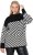 Ulla Popken Graphic Stripe Long Sleeve Turtleneck Sweater Black - Mikiny & mikiny s kapucí - 