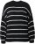 Ulla Popken Oversized Striped Balloon Sleeve Sweater Black - Mikiny & mikiny s kapucí - 