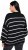 Ulla Popken Oversized Striped Balloon Sleeve Sweater Black - Mikiny & mikiny s kapucí - 