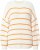 Ulla Popken Oversized Striped Balloon Sleeve Sweater Off-White - Mikiny & mikiny s kapucí - 