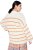 Ulla Popken Oversized Striped Balloon Sleeve Sweater Off-White - Mikiny & mikiny s kapucí - 