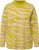 Ulla Popken Zebra Print Mock Turtleneck Long Sleeve Sweater Yellow Green - Mikiny & mikiny s kapucí - 