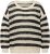 Ulla Popken Striped Long Sleeve Crocheted Sweater Vanilla - Mikiny & mikiny s kapucí - 