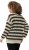 Ulla Popken Striped Long Sleeve Crocheted Sweater Vanilla - Mikiny & mikiny s kapucí - 