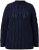 Ulla Popken Openwork Chenille Sweater Navy - Mikiny & mikiny s kapucí - 