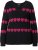 Ulla Popken Heart Print Long Sleeve V-Neck Sweater Black - Mikiny & mikiny s kapucí - 
