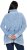 Ulla Popken Blanket Stitch Oversized Turtleneck Sweater Dove Blue - Mikiny & mikiny s kapucí - 