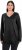 Ulla Popken Soft Fine Knit Pullover V-Neck Sweatshirt Black - Mikiny & mikiny s kapucí - 