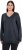 Ulla Popken Soft Fine Knit Pullover V-Neck Sweatshirt Marine - Mikiny & mikiny s kapucí - 