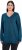 Ulla Popken Casual V-Neck Long Sleeve Sweater Cerulean - Mikiny & mikiny s kapucí - 