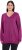 Ulla Popken Soft Fine Knit Pullover V-Neck Sweatshirt Dark Lilac - Mikiny & mikiny s kapucí - 