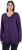 Ulla Popken Soft Fine Knit Pullover V-Neck Sweatshirt Deep Violet - Mikiny & mikiny s kapucí - 