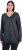 Ulla Popken Casual V-Neck Long Sleeve Sweater Navy Blue - Mikiny & mikiny s kapucí - 