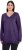 Ulla Popken Casual V-Neck Long Sleeve Sweater Deep Violet - Mikiny & mikiny s kapucí - 