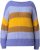 Ulla Popken Colorful Chunky Striped Sweater Lavender - Mikiny & mikiny s kapucí - 