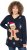 Ulla Popken Gingerbread Man Christmas Sweater Navy - Mikiny & mikiny s kapucí - 
