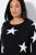 Ulla Popken Glitter Stars Soft Knit Sweater Black - Mikiny & mikiny s kapucí - Pohodlné mikiny, hoodie a pleteniny