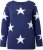 Ulla Popken Glitter Stars Soft Knit Sweater Blue - Mikiny & mikiny s kapucí - 