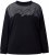Ulla Popken Tulle Panel Sweatshirt Black - Mikiny & mikiny s kapucí - 