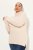 Ulla Popken Turtleneck Ribbed Trim Long Sleeve Sweater Nature Melange - Mikiny & mikiny s kapucí - Pohodlné mikiny, hoodie a pleteniny