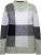 Ulla Popken Grand Check Long Sleeve Sweater Sage Green - Mikiny & mikiny s kapucí - 