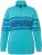 Ulla Popken Apres Ski Long Sleeve Troyer Collar Sweater Bright Turquoise - Mikiny & mikiny s kapucí - 