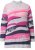 Ulla Popken Landscape Stripe Sweater Light Grey Melange - Mikiny & mikiny s kapucí - 
