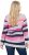 Ulla Popken Landscape Stripe Sweater Light Grey Melange - Mikiny & mikiny s kapucí - 