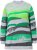 Ulla Popken Landscape Stripe Sweater Moss Green - Mikiny & mikiny s kapucí - 