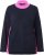Ulla Popken Color Block Long Sleeve Sweater Ink Blue - Mikiny & mikiny s kapucí - 