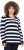 Ulla Popken Striped Polo Collar Long Sleeve Sweater Navy - Mikiny & mikiny s kapucí - 