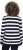 Ulla Popken Striped Polo Collar Long Sleeve Sweater Navy - Mikiny & mikiny s kapucí - 