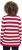 Ulla Popken Striped Polo Collar Long Sleeve Sweater Ruby Red - Mikiny & mikiny s kapucí - 