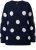 Ulla Popken Fluffy Polka Dot Sweater Ink Blue - Mikiny & mikiny s kapucí - 