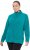 Ulla Popken Modular Fleece Zip Front Jacket Emerald - Mikiny & mikiny s kapucí - 