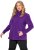 Ulla Popken Modular Fleece Zip Front Jacket Dark Plum - Mikiny & mikiny s kapucí - 