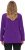 Ulla Popken Modular Fleece Zip Front Jacket Dark Plum - Mikiny & mikiny s kapucí - 
