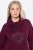 Ulla Popken Rhinestone Snowflake Turtleneck Sweatshirt Dark Ruby - Mikiny & mikiny s kapucí - Pohodlné mikiny, hoodie a pleteniny