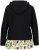 Ulla Popken Ruffle Hem A-line Fit Hooded Sweatshirt Black - Mikiny & mikiny s kapucí - 