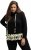 Ulla Popken Ruffle Hem A-line Fit Hooded Sweatshirt Black - Mikiny & mikiny s kapucí - 
