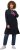 Ulla Popken Extra Long Abstract Graphic Hoodie Navy - Mikiny & mikiny s kapucí - 