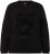 Ulla Popken Flock Print Long Sleeve Crew Neck Sweatshirt Black - Mikiny & mikiny s kapucí - 